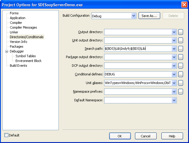 Project Options � Search Path