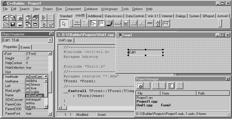 borland c++builder � la delphi